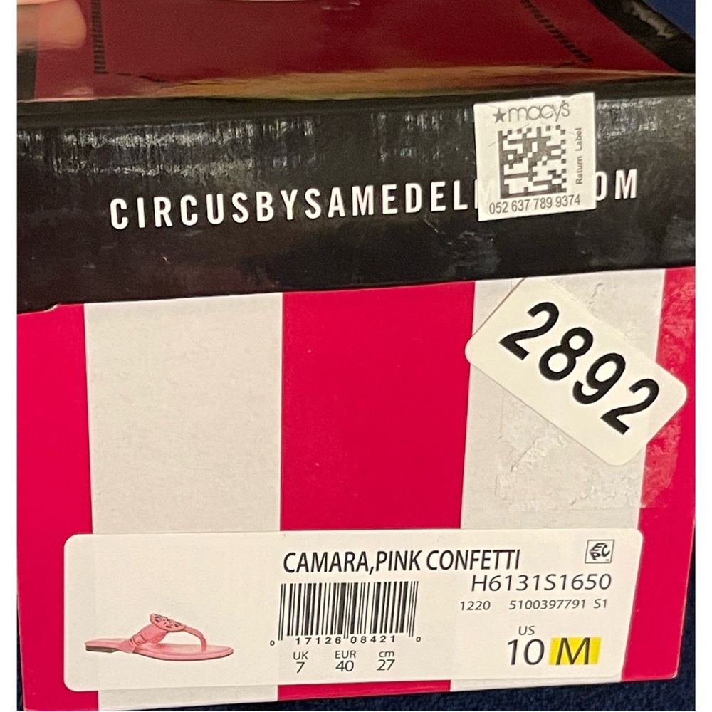 Circus by Sam Edelman Camara Pink Confetti Sandals NWT SZ 10 - Picture 7 of 8